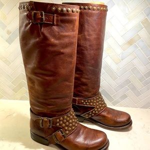 Frye women’s Jenna EUC tall boots, 5.5 dark brown